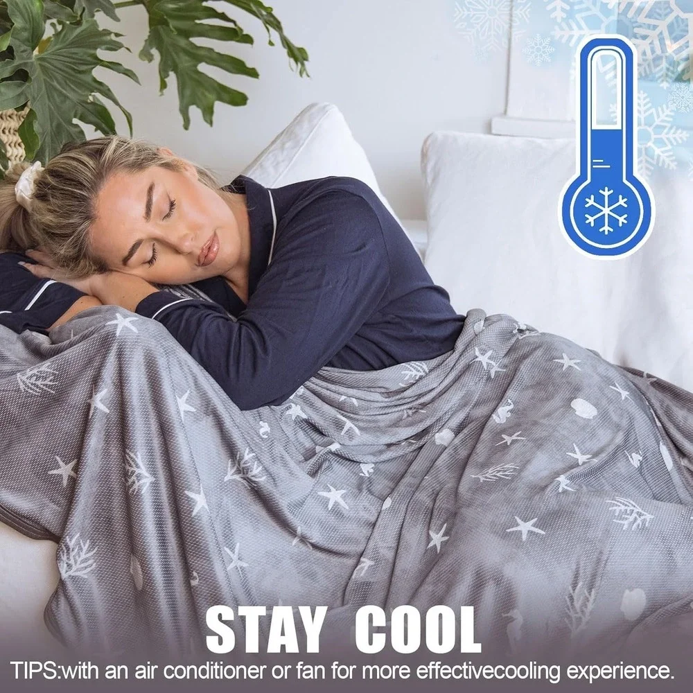Ailemei Direct Cooling Blanket for Hot Sleepers, Double Sided Cold Effect, Queen